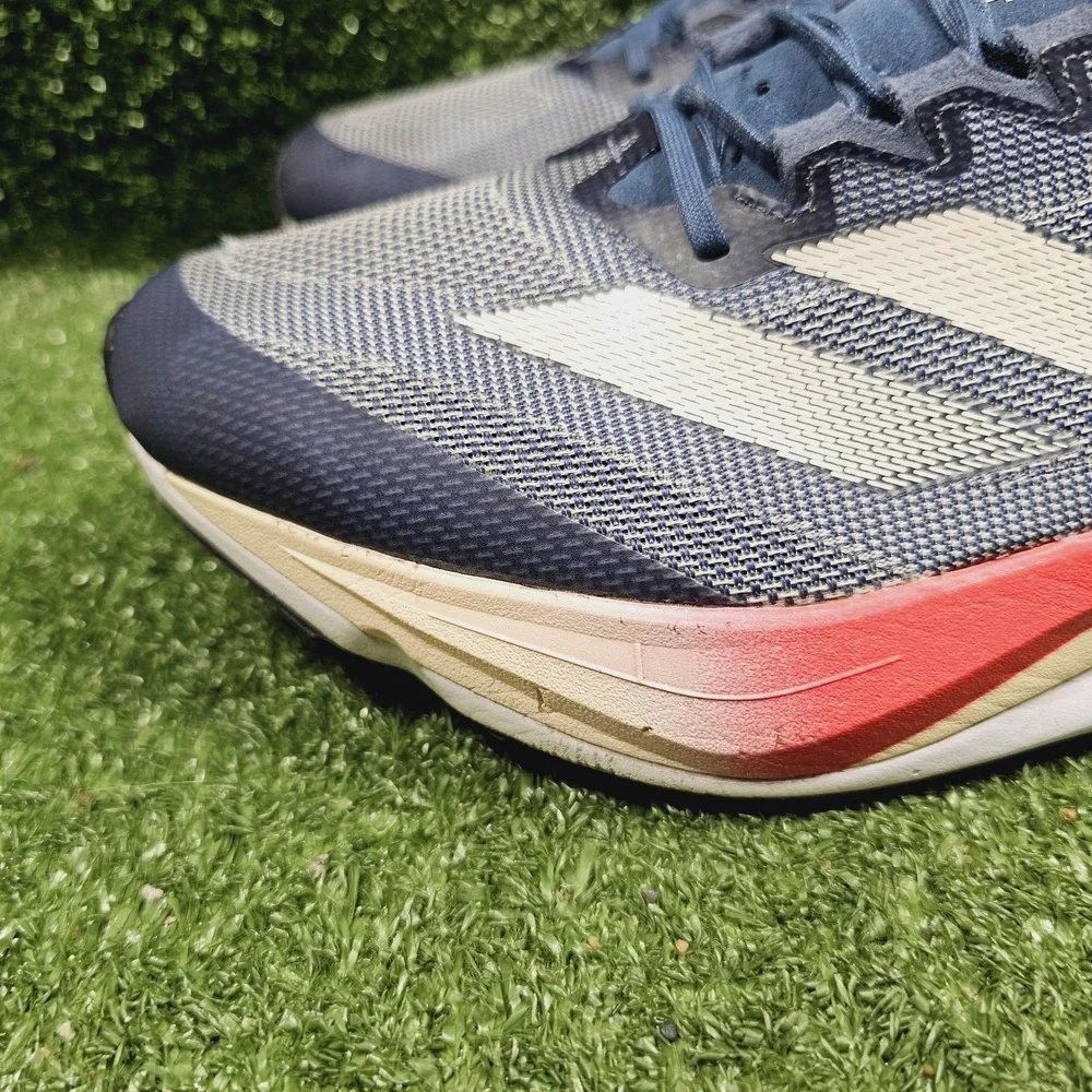 adidas Adizero Boston 12 Blue White Red Athletic Running Sneakers Mens 12 - Picture 5 of 14